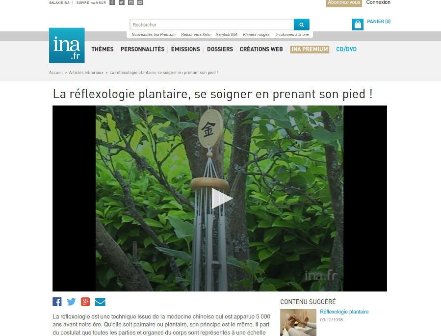 ina.fr reportages réflexologie plantaire